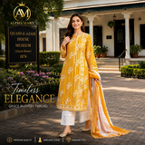 Sunshine Elegance – Premium Embroidered Lawn Suit