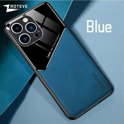 For iPhone 16 15 14 13 12 11 Pro Max Zroteve PU Leather Soft Frame PC Cover For iPhone16 Plus iPhone13 Mini SE 2 2020 2022 Case